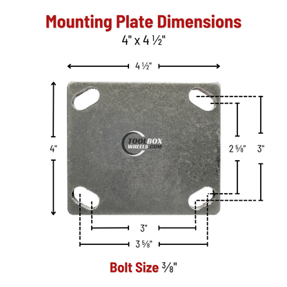 5" x 2" Phenolic Caster Set | 4 Total Locks